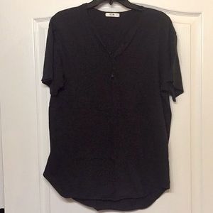 EPTM Mens Black Henley Shirt